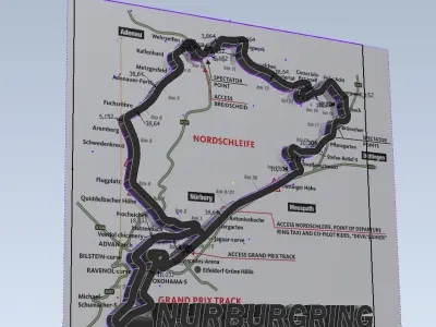 NURBURGRING NORDSCHLEIFE TRACK 3D print model