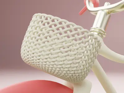 bike on grass 3D model