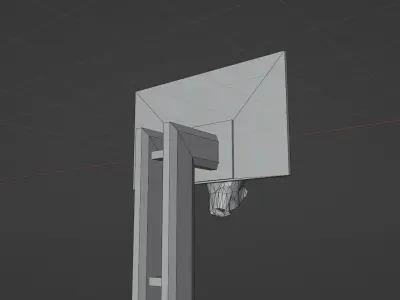 Outdoor Basketball Hoop Low-poly 3D model