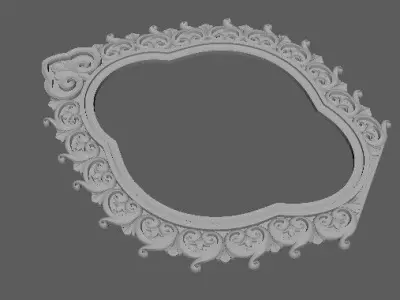 mirror ornate frame 3D model