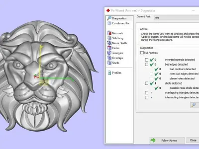 Lion head 3D print model
