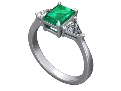 Ring fashion silver gold 3D print model