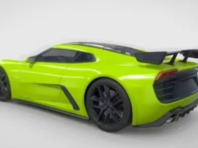 Realistic Racing Car 3D Model 3D model