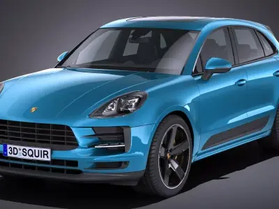 LowPoly Porsche Macan 2019 Low-poly 3D model