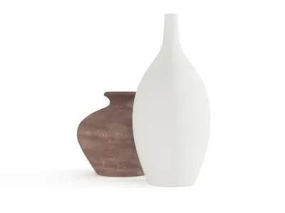 Elegant Ceramic Vase 3D model
