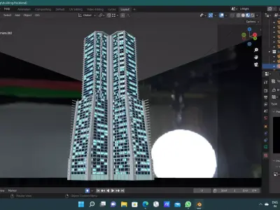 the hyper 3d realistic building Free low-poly 3D model