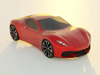 Coupe-CRZ futuristic sports car 3D model