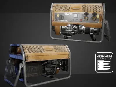 Generator and Canister  Low-poly 3D model