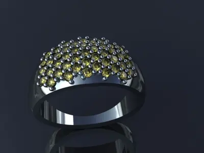 Diamond Band Ring Size 13 Gold Silver Platinum Jewelry 3D print model
