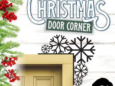 Christmas door corners vol 5 - Multipack of 8 models 3D print model