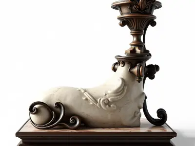 Baroque Painting Setting Ornament model pack Low-poly 3D model