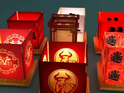Chinee water lantern 3D model