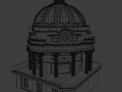 Cathedral tower 3D model