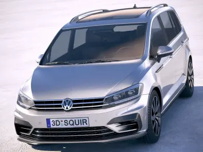 Volkswagen Touran R-Line 2018 3D model