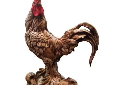 rooster sculpture 2 3D model