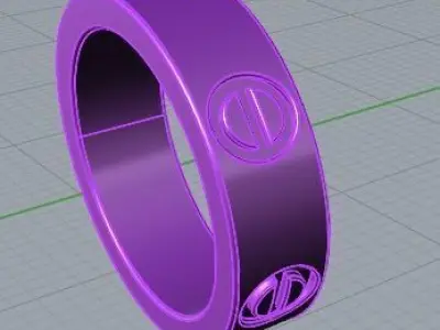LOVE RING CRTIER SIZE 7 AND A HALF US PRINTABLE 3D print model