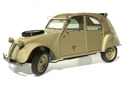 1958 Citroen 2CV Sahara 4x4 3D model