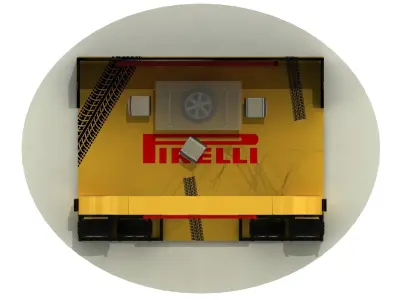 Pirelli Tire Expo Stand 3 units 3D model