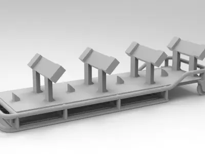 PROTON PACK AND GURNEY FROM GHOSTBUSTERS SCALE MODEL DETAIL KIT 3D print model