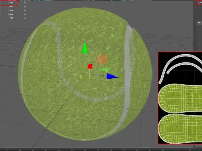 Tennis ball - AR VR Low-poly 3D model