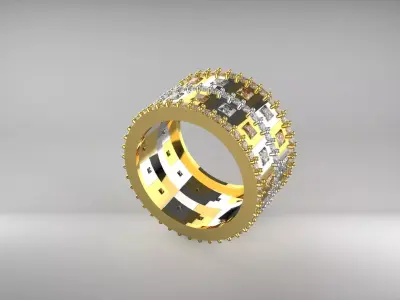 ring consists of three separate rings rr0010 3D print model
