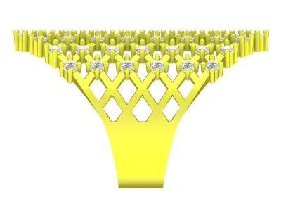 Luxury Full Pave Cluster Ring 3D Model for Fine Jewelry 4312 3D print model