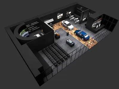 benz booth  pop up store 3D model