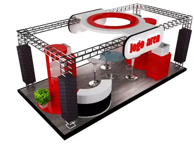 Booth Stand Exhibition a458 3D model