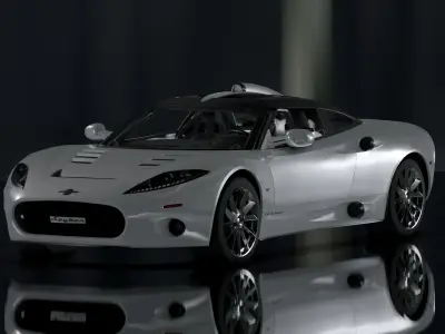 Spyker C8 Aileron - supercar Low-poly 3D model