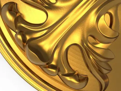decorative rosette 3D model 2
