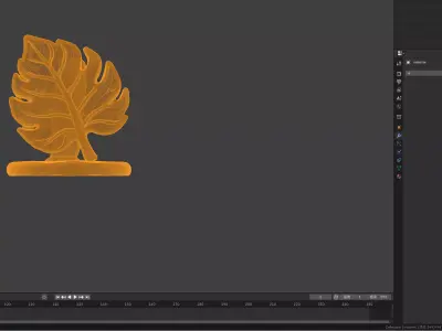 Modern Monstera Leaf Decorative Ornament  3D print model