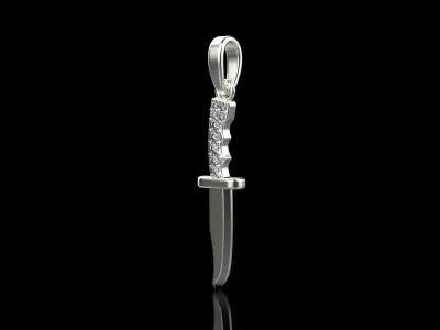 Hunter knife pendant model 888 3D print model