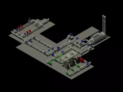 gas station 3D model