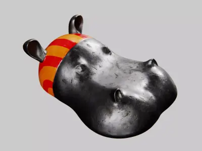 Playful Hippo 3D model