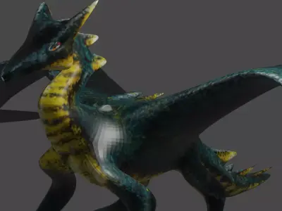 Dragon Low Poly Rigged and Animation ready  Low-poly 3D model
