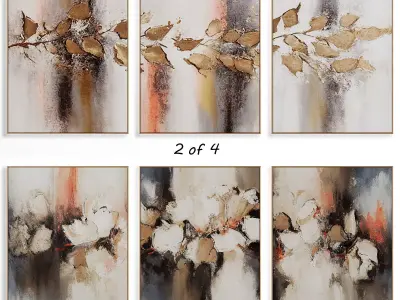 Abstract Painting Frame set 3D model 12