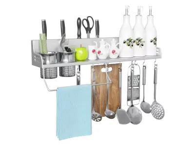 Kitchen Set utensil rack 3D model