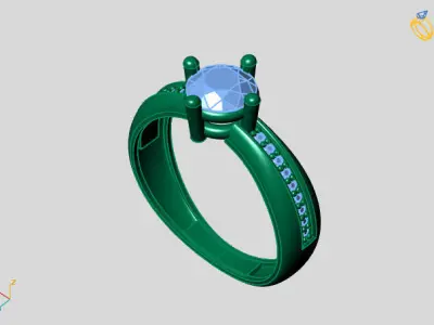 Women Ring 3DM Womens Ring 3d models 3D print model 3D print model 20