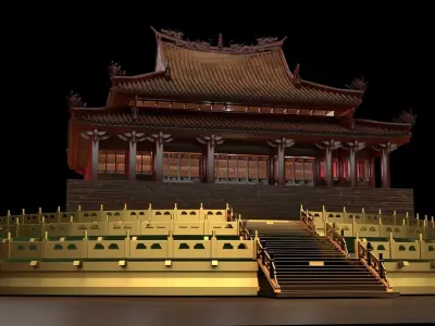 Chinese ancient house 3D model 41