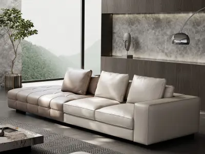 Interior Scene Japandi - 3d Model - Lighting 3D model