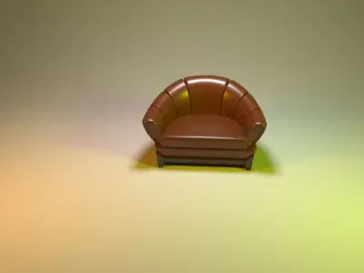 luxury leather chair 3D model