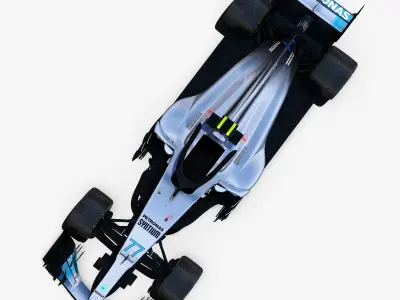 Mercedes  W09  Car Low-poly 3D model