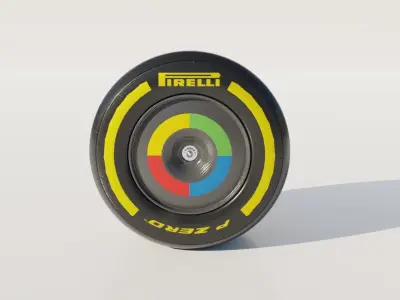 2023 McLaren Formula 1 Slick Tire Compounds 3D model