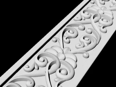 Central decor ornament for furniture 3D model 543