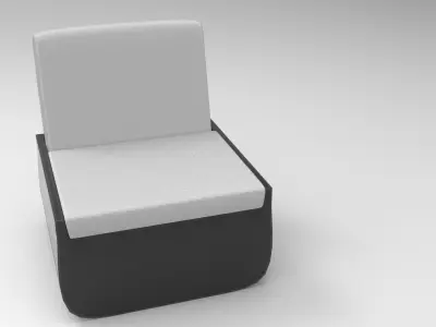 Kolp Armchair Low-poly 3D model