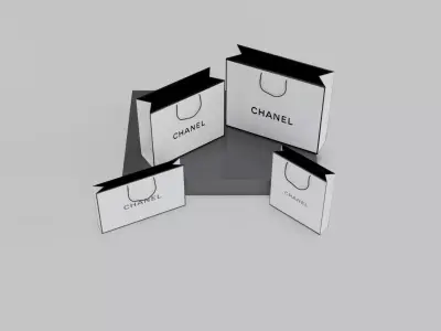 Chanel Shopping Bag - Luxury 3D Packaging Model Low-poly 3D model