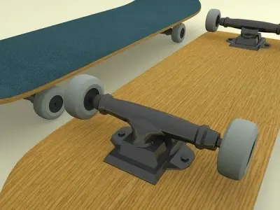 Skateboard two skateboards Low-poly 3D model