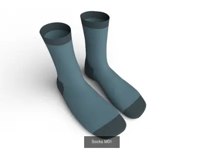 Socks  Collection 01 - 10 models 3D Model Pack