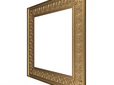 Classic Frame and Mirror 081 Low-poly 3D model