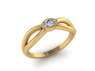 Modern Minimalistic Ring 3D print model purchase